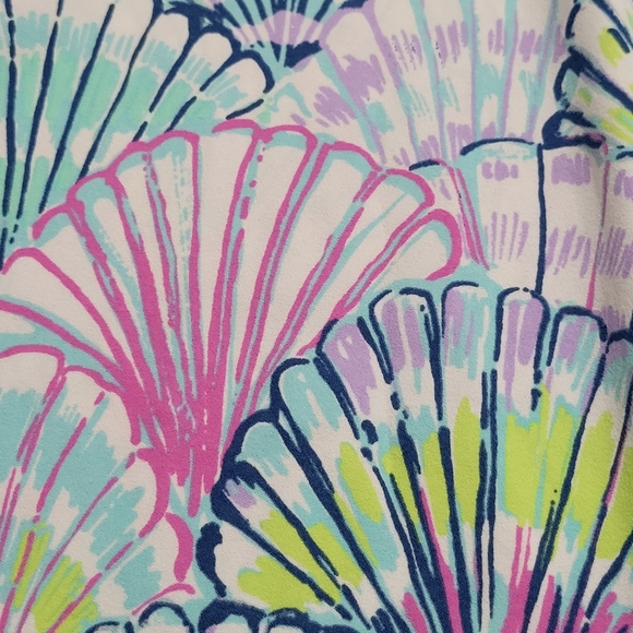 Lilly Pulitzer Stella Shell Print Crochet Sleeveless Shift Dress Size 0 Bows... - Picture 11 of 16